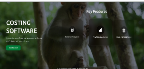 Safari Costing Software - Key Features Dashboard